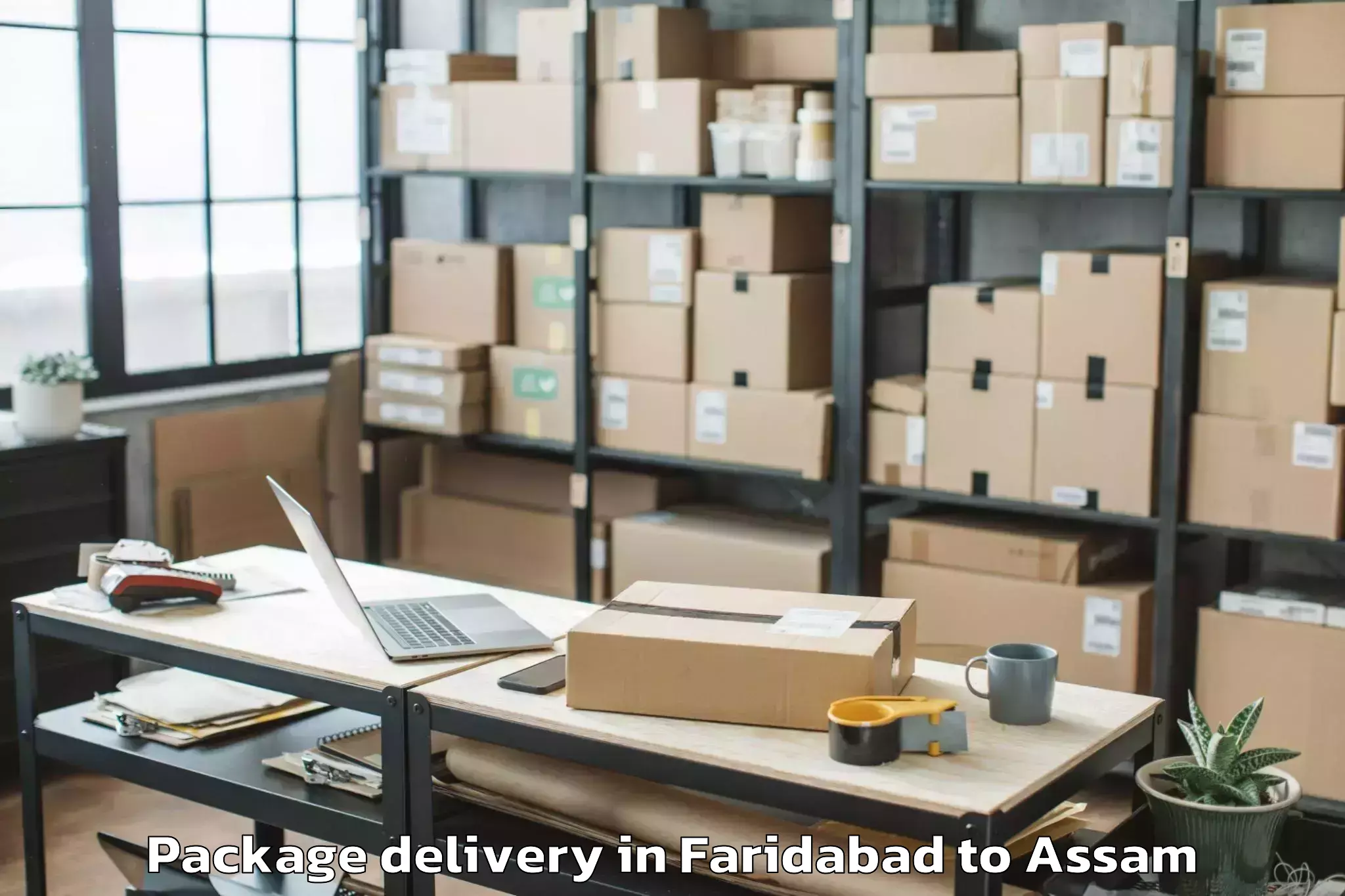 Top Faridabad to Pachim Nalbari Package Delivery Available